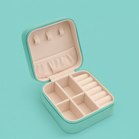 Portable Travel Jewellery Box For Women | Compact Organizer With Compartments