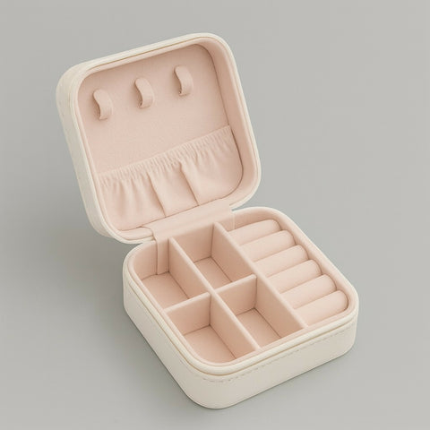 Portable Travel Jewellery Box For Women | Compact Organizer With Compartments