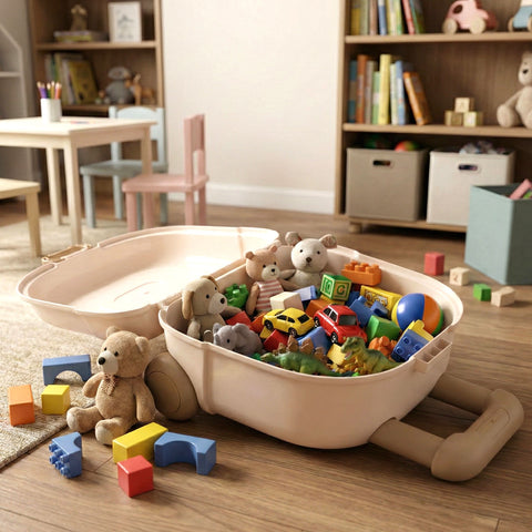 Kids Portable Toy Storage Box with Handle