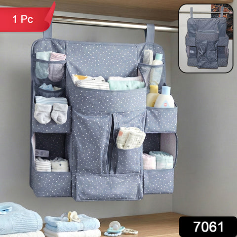 Multi-Pocket Hanging Baby Care Organizer for Wardrobe & Nursery (1 Pc)