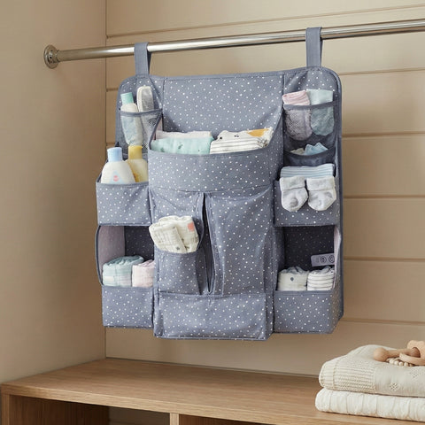 Multi-Pocket Hanging Baby Care Organizer for Wardrobe & Nursery (1 Pc)