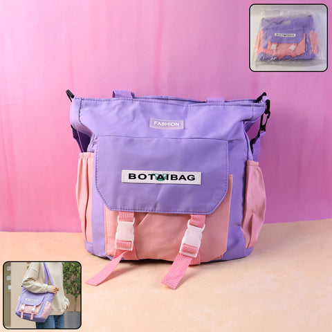 Trendy Multi-Pocket Shoulder Tote & Sling Bag for Women and Girls