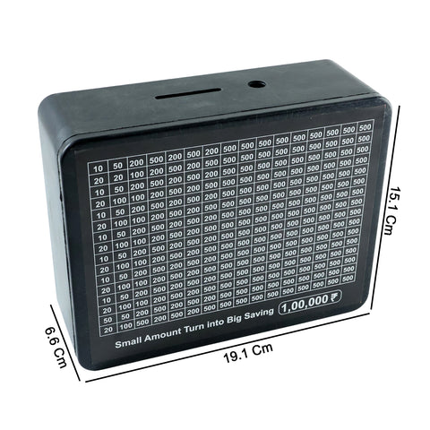 Reusable Savings Tracker Money Box with Printed Goal Chart – Daily Money Saving Challenge Box for Home, Office & Personal Budget